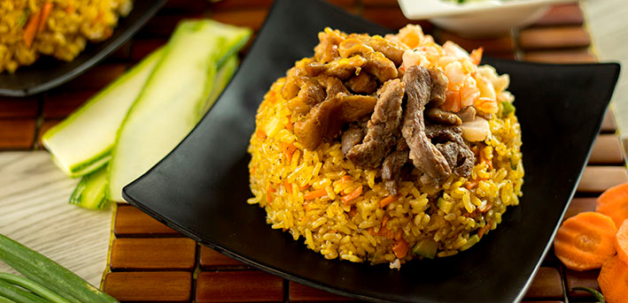 Yakimeshi Camarón, Pollo y Arrachera